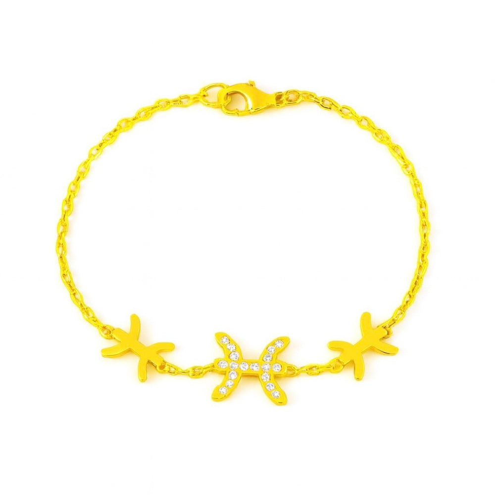 Bracelet Signe Poissons – Or & Argenté
