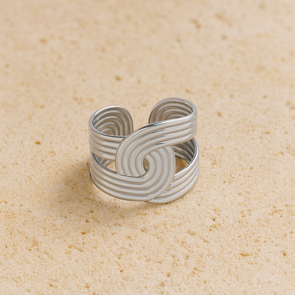 Bague Lien Éternel dorée & argentée