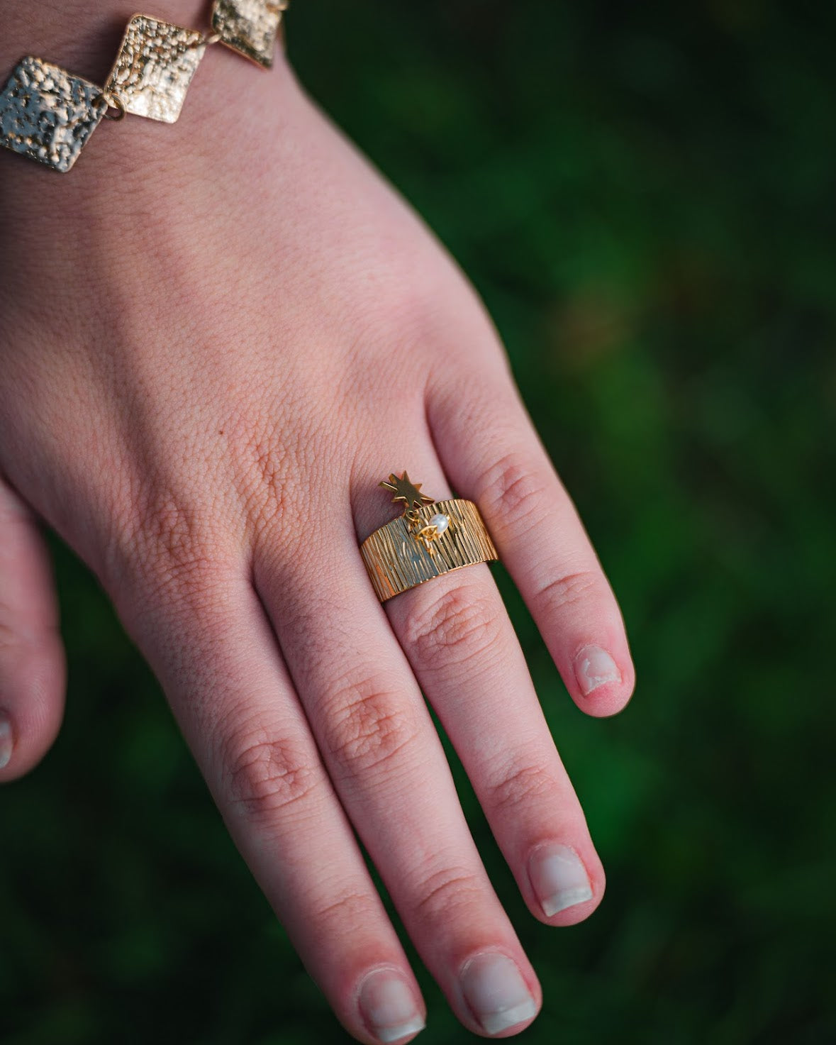 Bague Dorée Étoile