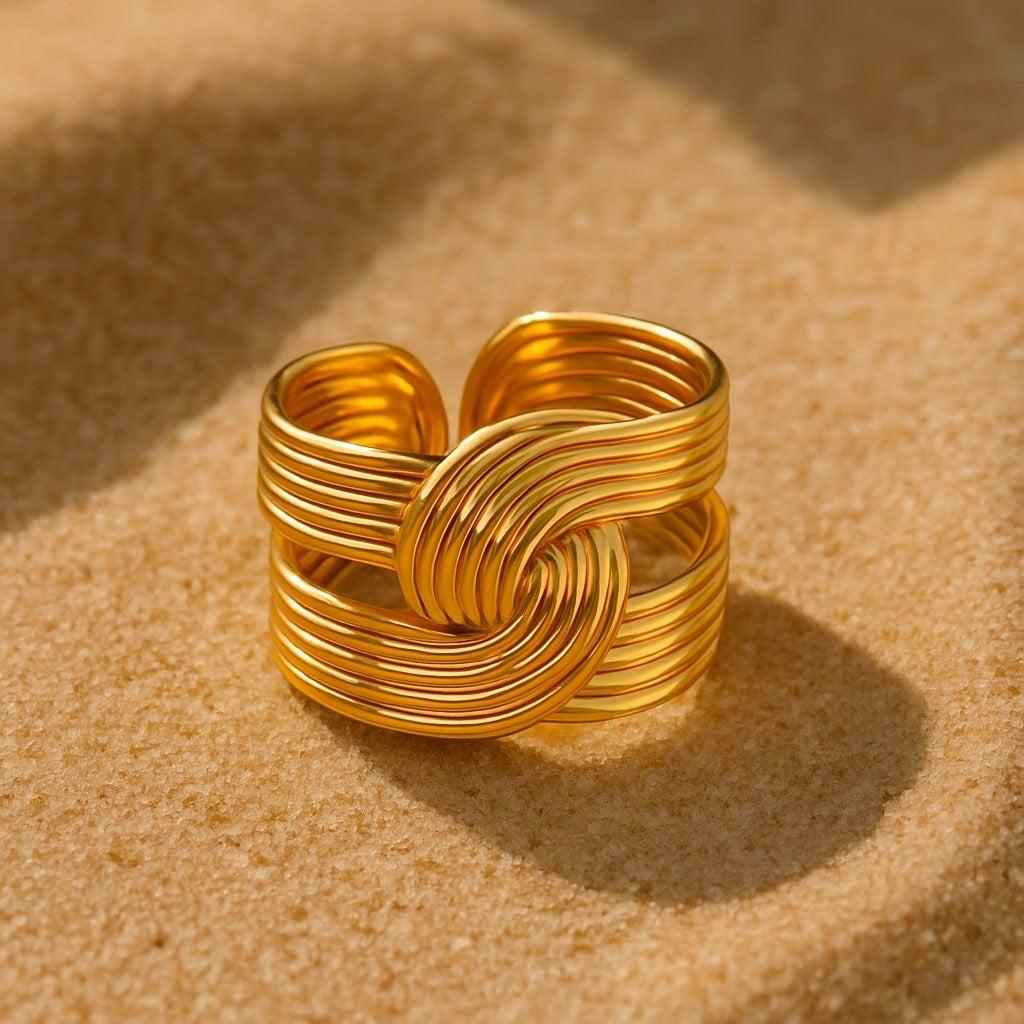 Bague Lien Éternel dorée & argentée