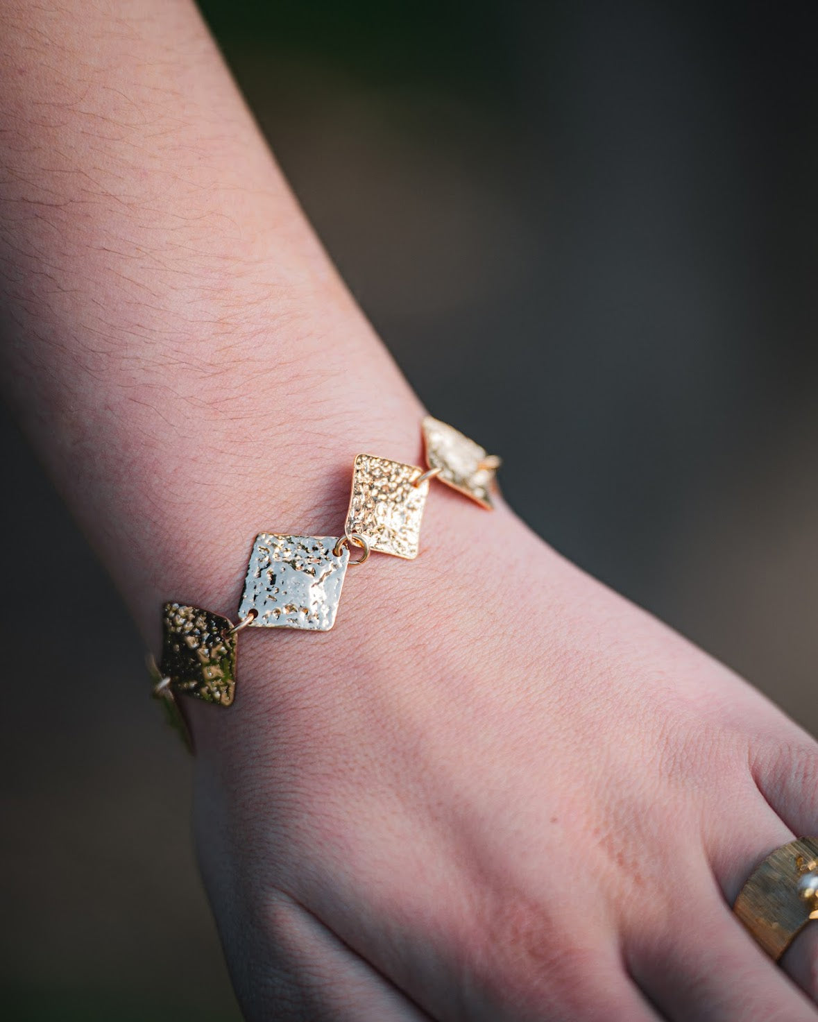 Bracelet Doré Martelé