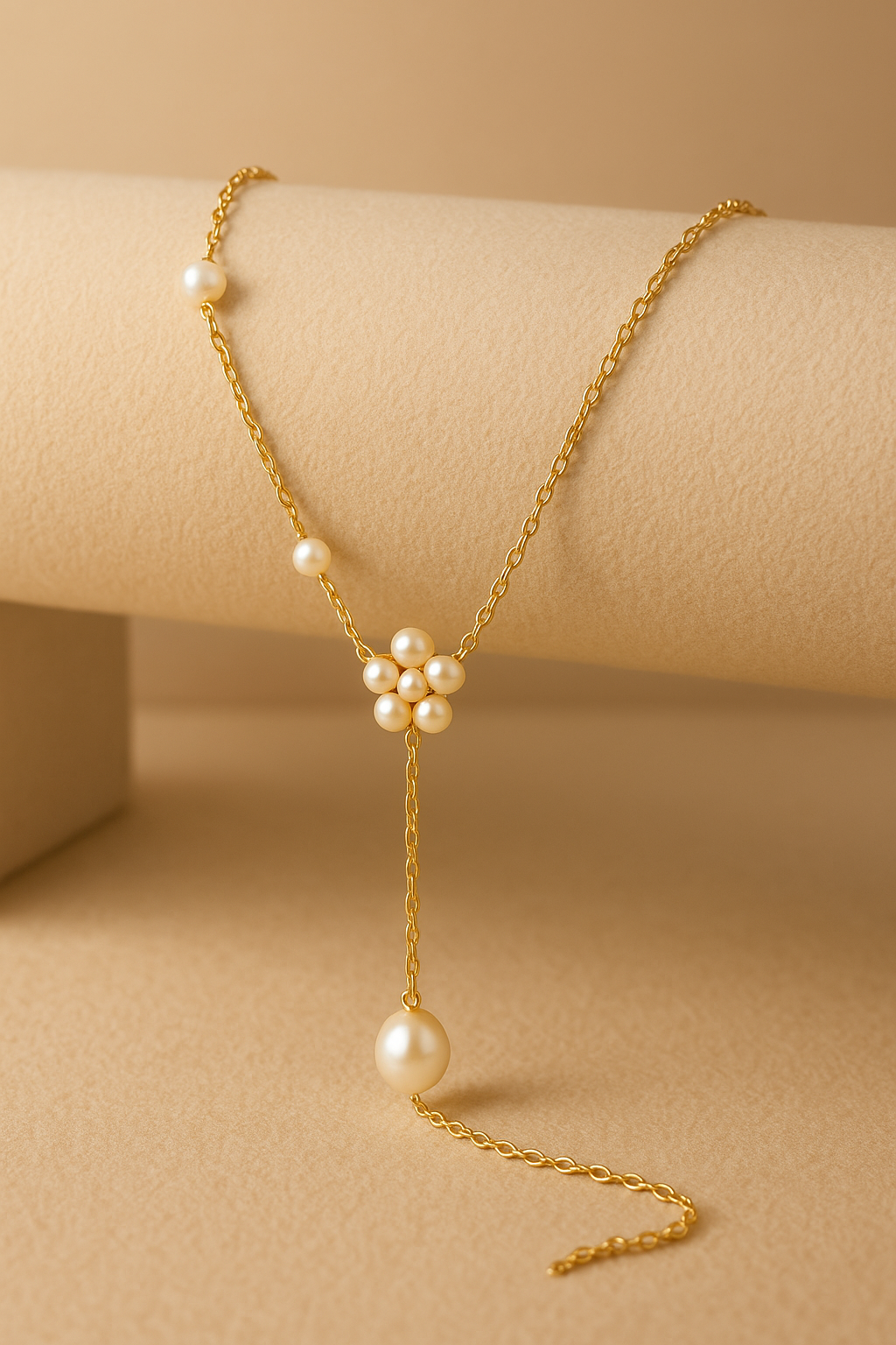 Collier Fleur de Perles - Élégance Dorée