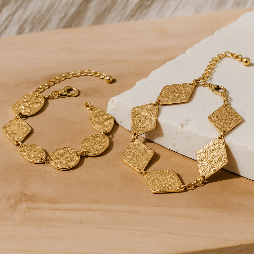 Bracelet Doré Martelé