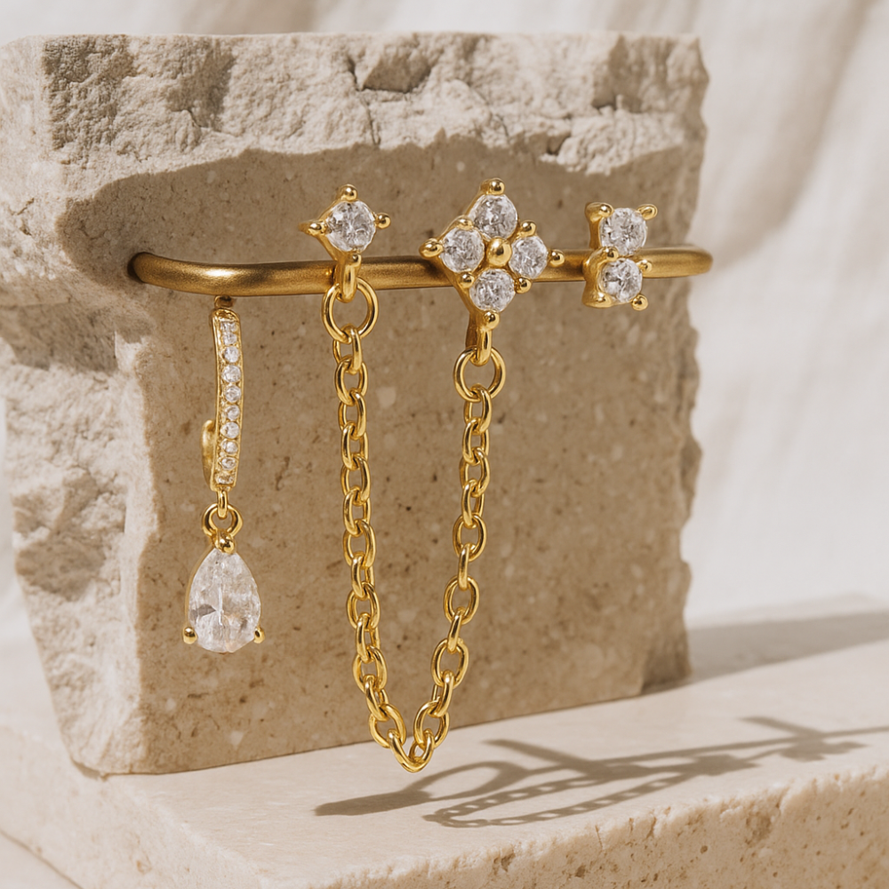 Boucles Chaîne Dorée