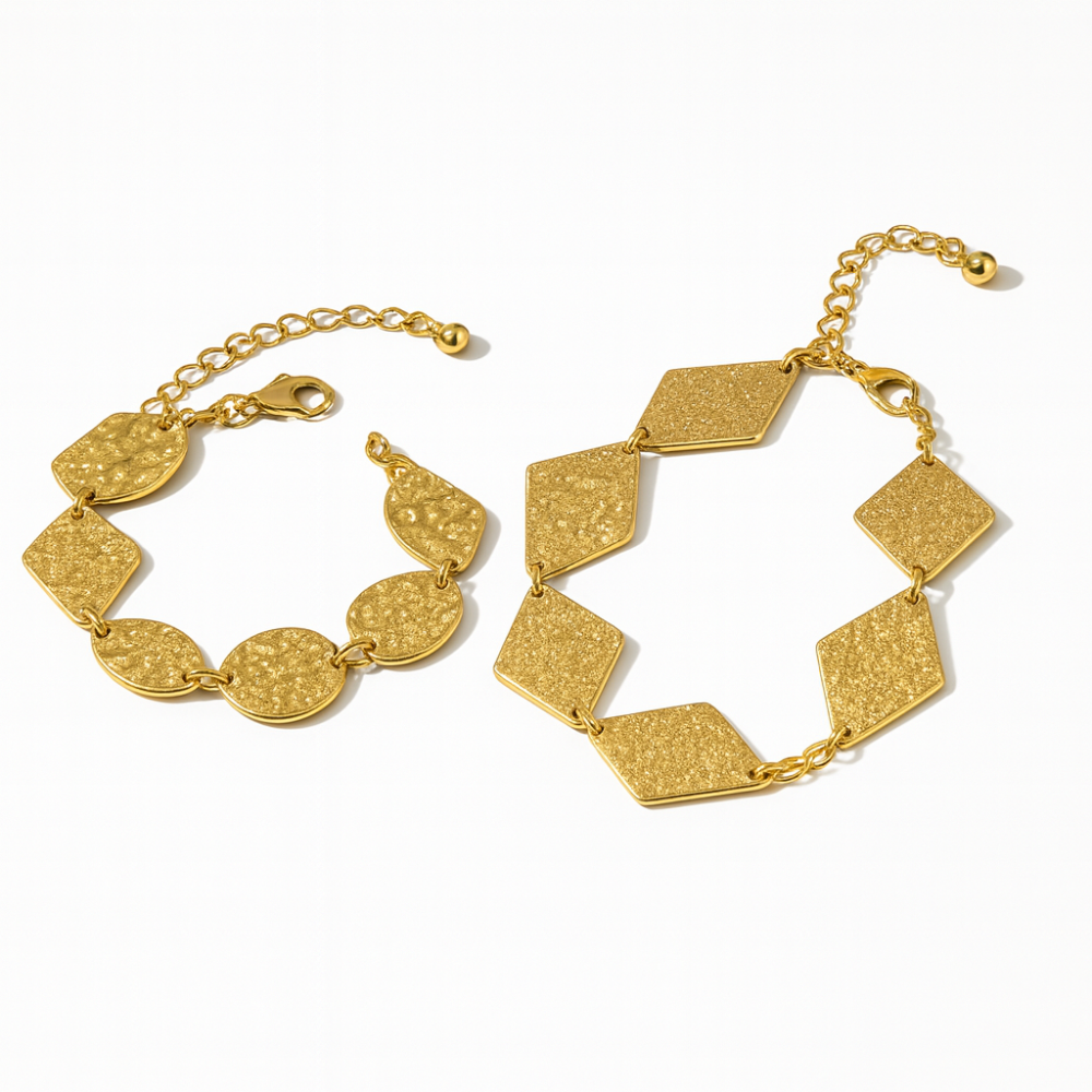 Bracelet Doré Martelé
