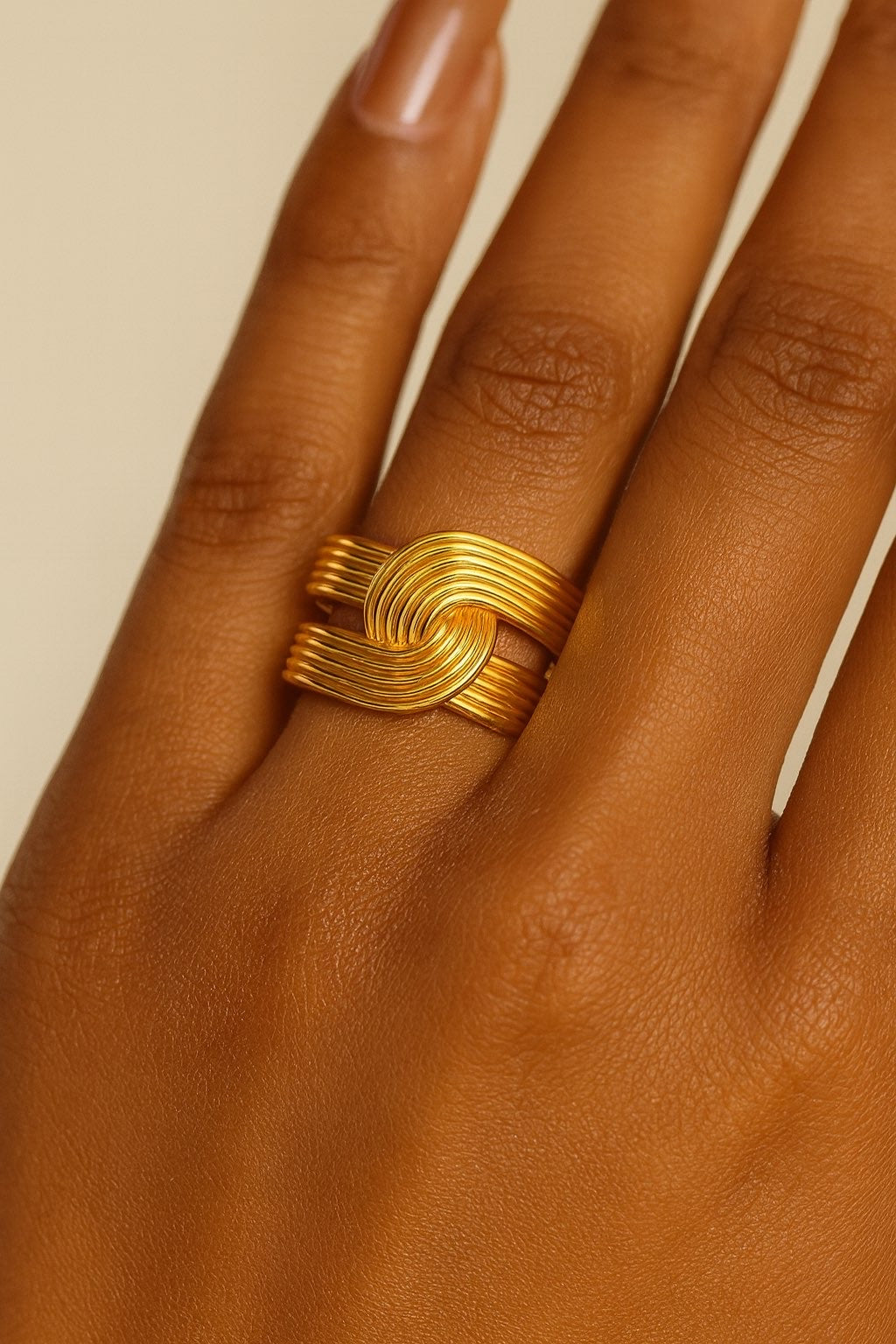 Bague Lien Éternel dorée & argentée