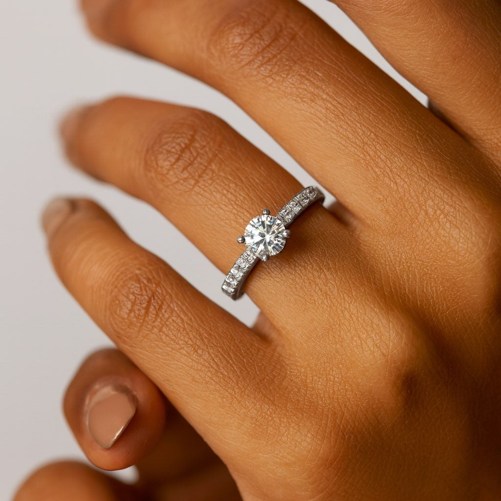 Bague de promesse Élégance Argentée