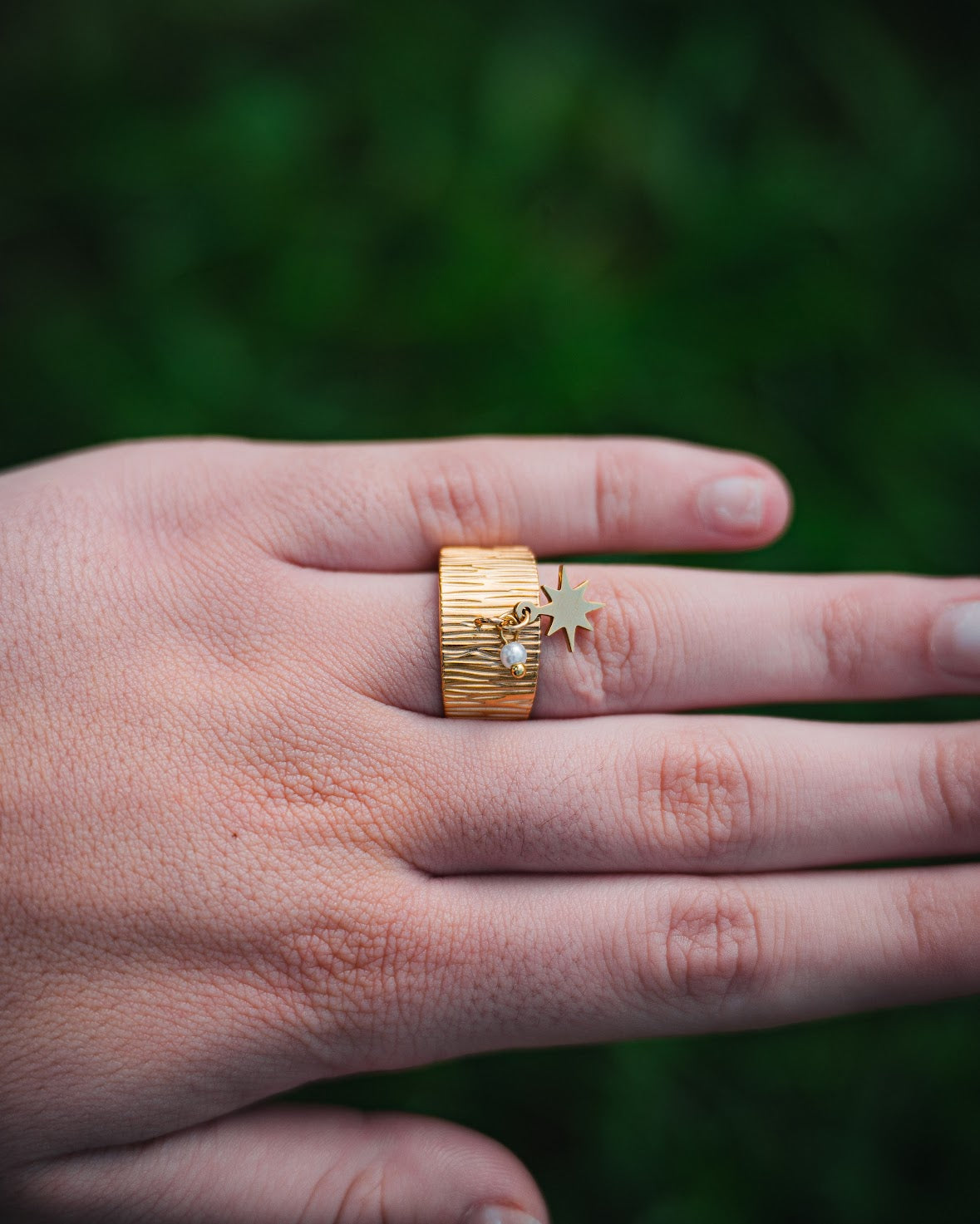 Bague Dorée Étoile