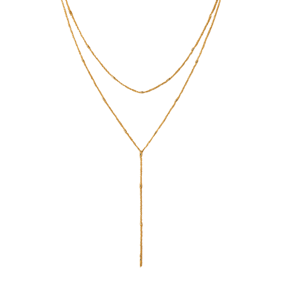 Collier Double Chaîne Doré
